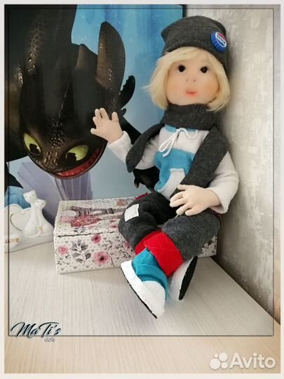 Интерьерная текстильная кукла ручной работы