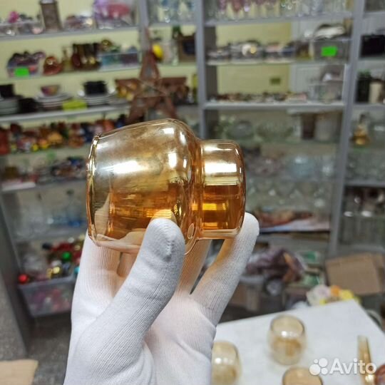 Бокалы Чашки 6 Штук Тонкое Стекло Ручная Работа