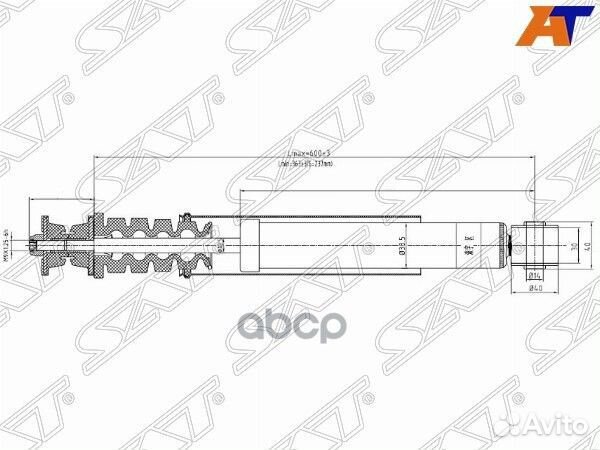 Амортизатор задний LHD nissan micra 02/note 05