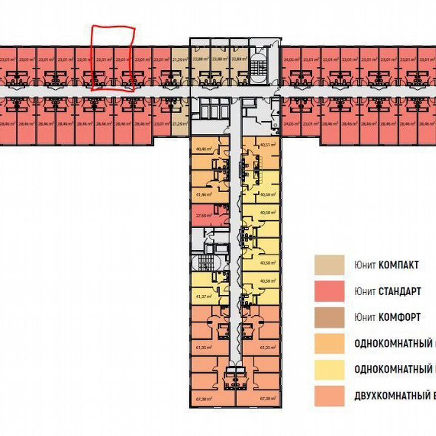 Апартаменты-студия, 22,5 м², 17/24 эт.