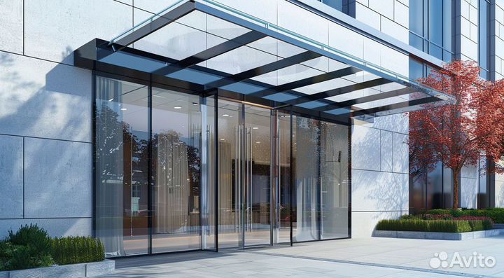 Стеклянный козырек