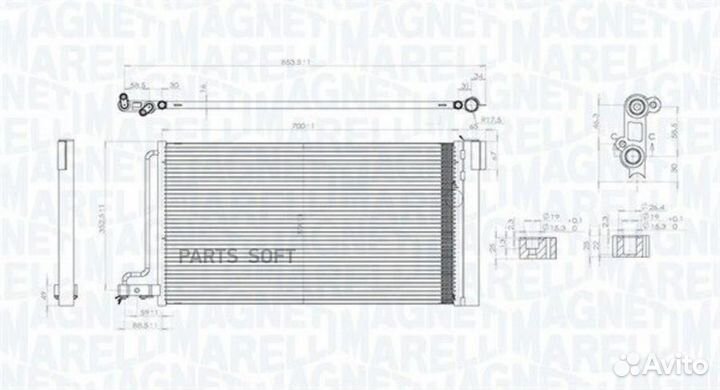 Magneti marelli 350203796000 Радиатор кондиционера