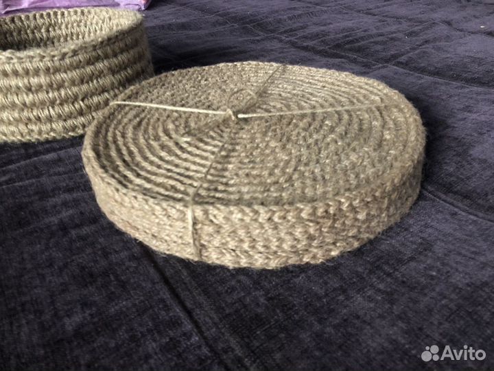 Салфетки вязаные из джута