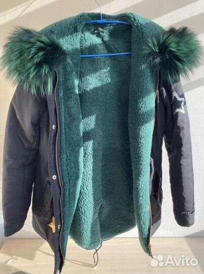 Куртка парка на натуральном меху