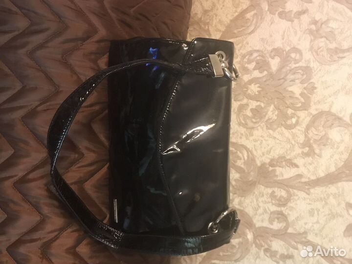 Сумка натуральная2руч лакированная кожа 28-14-17мм