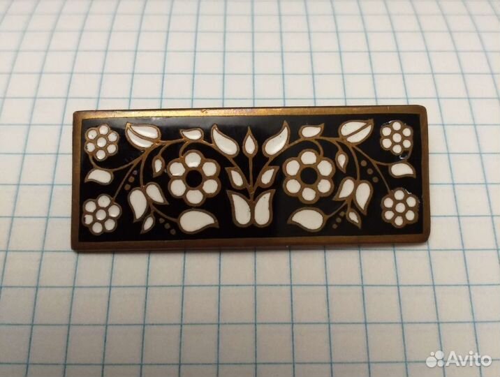 Брошь винтаж СССР, эмаль