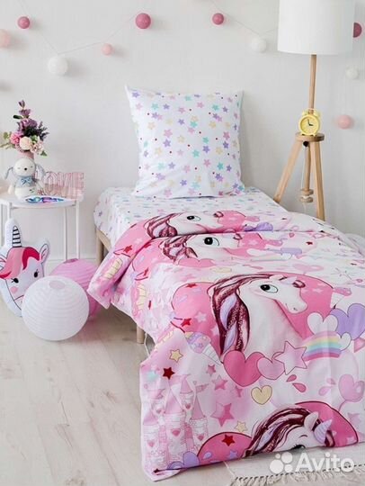 Детское постельное белье 1.5 бу
