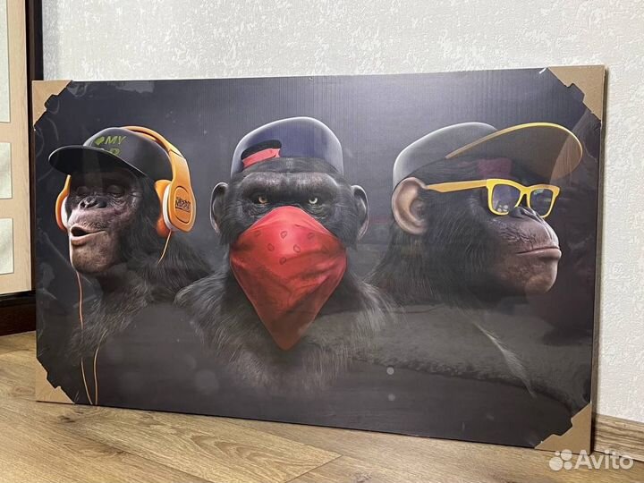 Картина 3 обезьяны,скрудж, joker