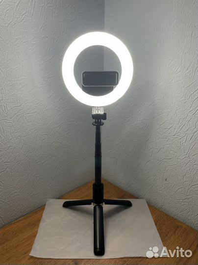 Штатив монопод Q07 с кольцевой LED лампой