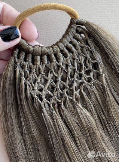 Хвост на резинке из канекалона