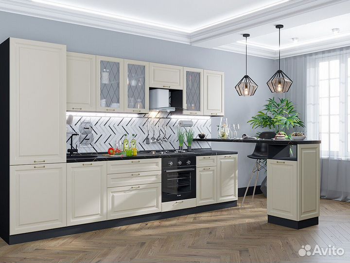 Кухня с барной стойкой Ницца