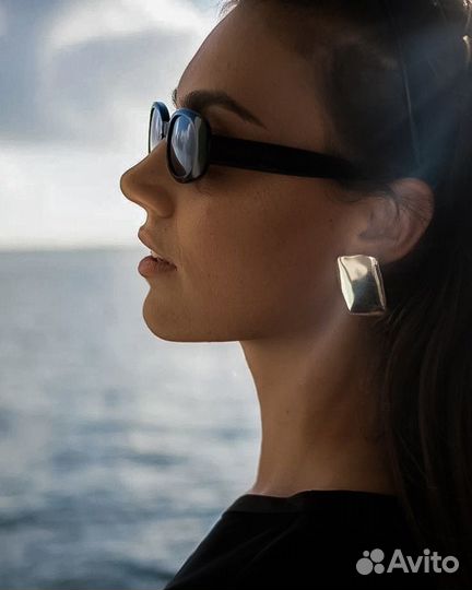 Серьги квадраты стиль Zara