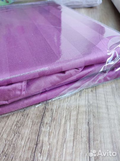 Белье постельное евро страйп сатин