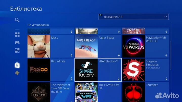 Игры для шлема VR Sony playstation