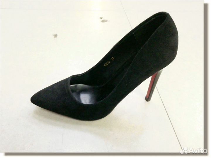 Туфли замш лодочки, размер 40
