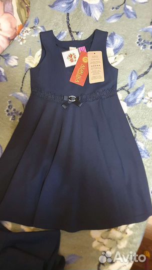 Школьная форма для девочки 128 размер синяя