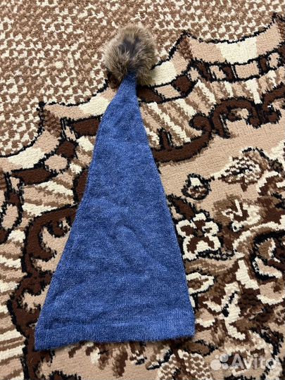 Шапочка с помпоном для фотосессии новорожденного