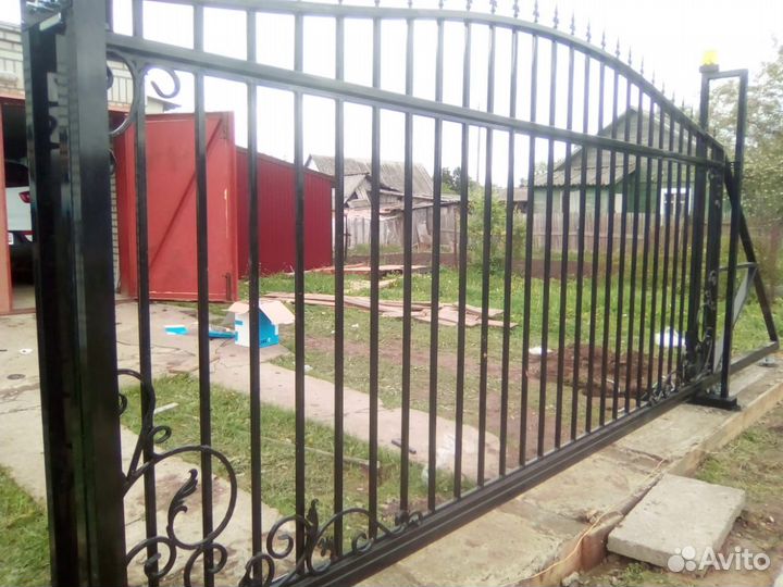 Автоматические откатные ворота Алютех