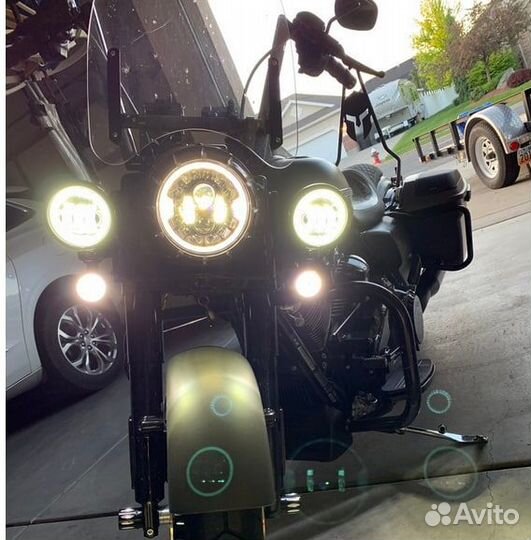 Новые Доп Фары Harley H.O.G.Workz Halo 4.5 Черные