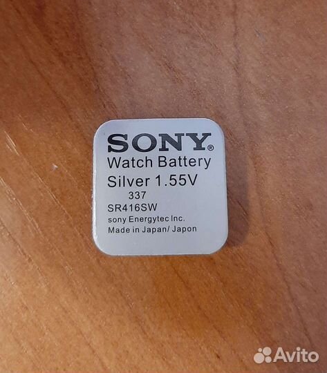 Батарейка для микронаушника sony 337 sr416sw