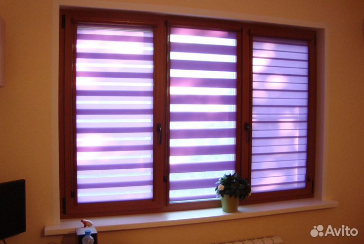 Рулонные шторы день ночь