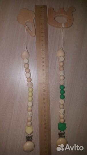 Грызунок деревянный и силиконовый