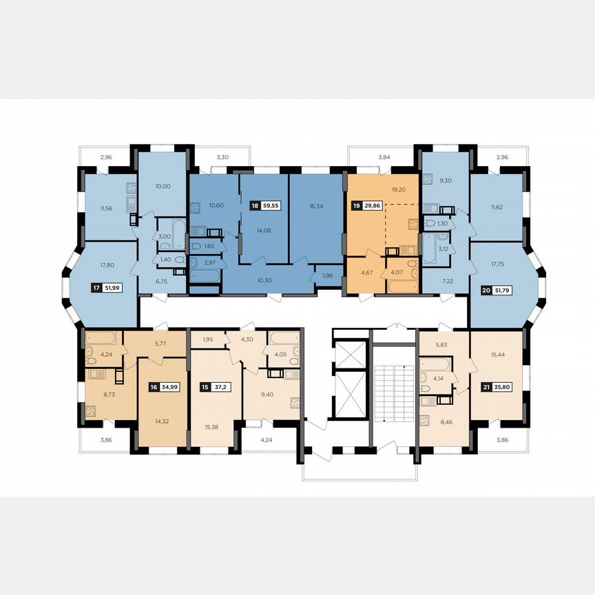 1-к. квартира, 35,8 м², 3/16 эт.