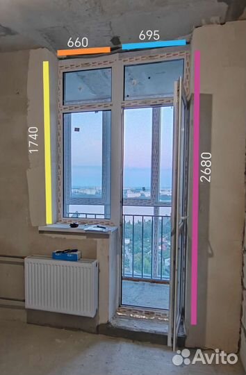 Балконный блок с дверью