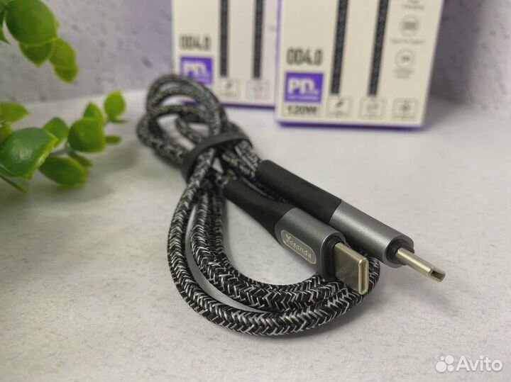 Кабель Yosonda YXD-J25 TypeC-TypeC 120W 1m