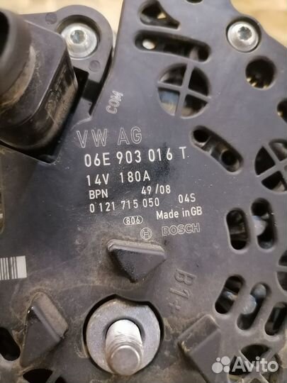 Генератор Audi A6 C6 2.8 CCE 180A