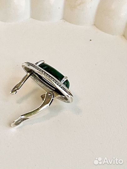 Комплект с мох агатом