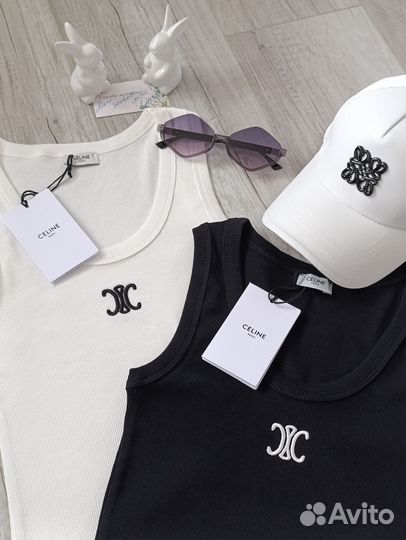 Майка топ Celine премиум Новая коллекция 2 цвета