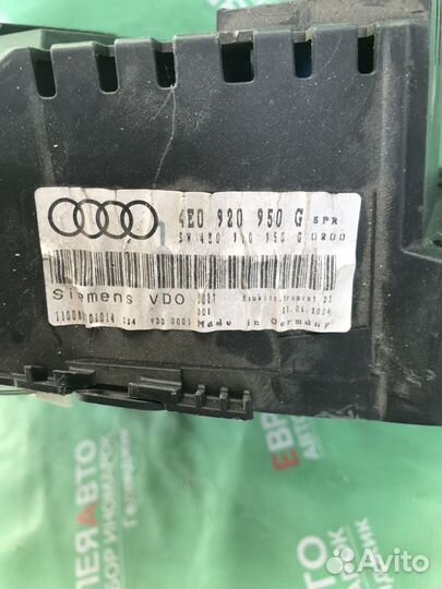 Панель приборов Audi A8/S8 D3 2002-2011 4E0920950G