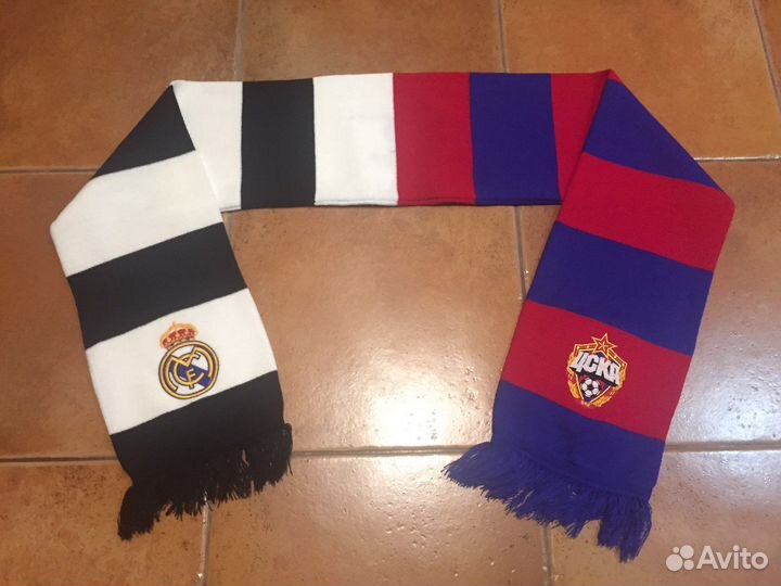 Реал Мадрид - цска шарф с вышивками