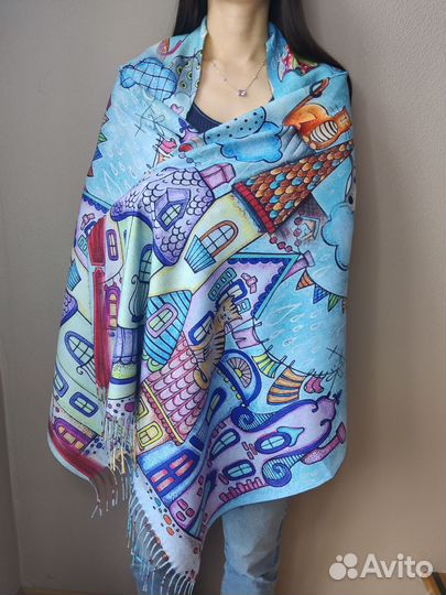 Палантин новый двусторонний