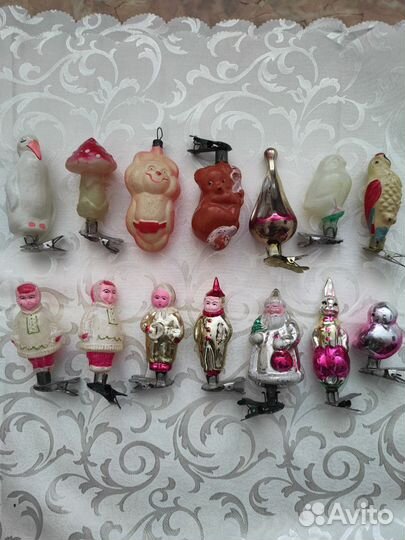 Елочные игрушки СССР на прищепке
