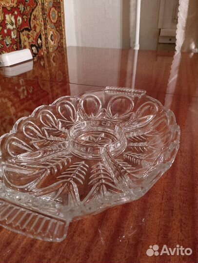 Салатницы хрустальные СССР + бокалы с ручкой