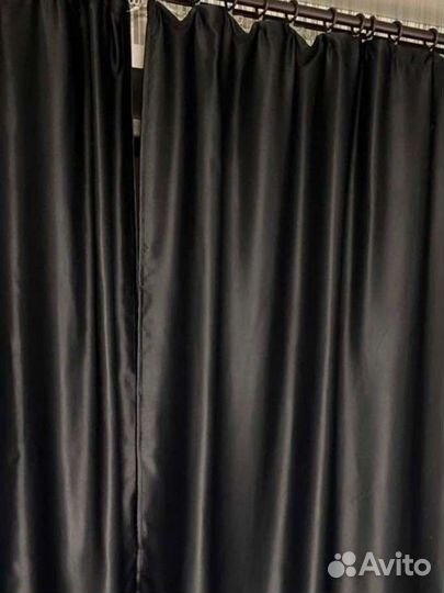 Комплект штор чёрные блекаут новые