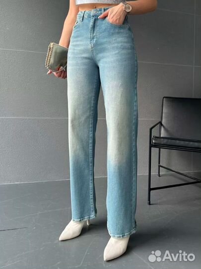 Джинсы женские прямые трубы 44