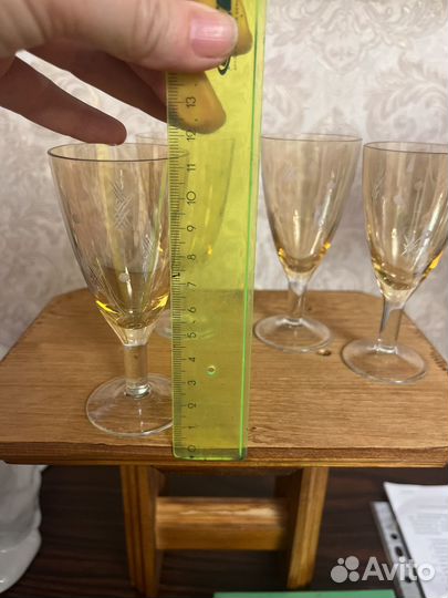 Фужер СССР желтое стекло