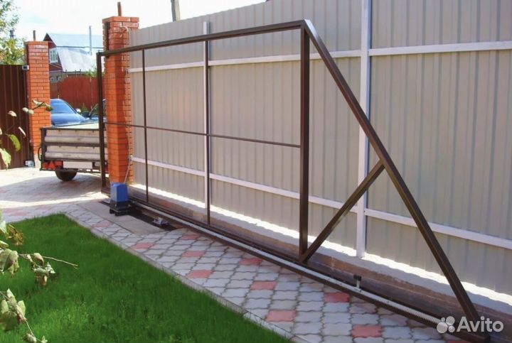 Откатные ворота. Изготовление и монтаж