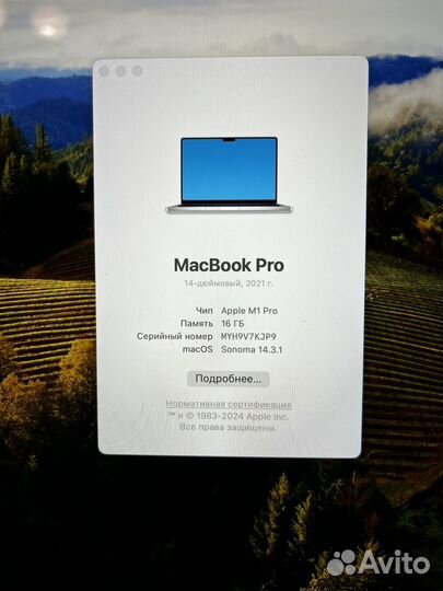 Macbook pro 14 m1 16gb 512gb Silver (mkgr3ll/a)