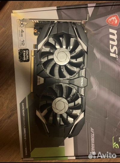 Видеокарта MSI 1050ti 4 gb