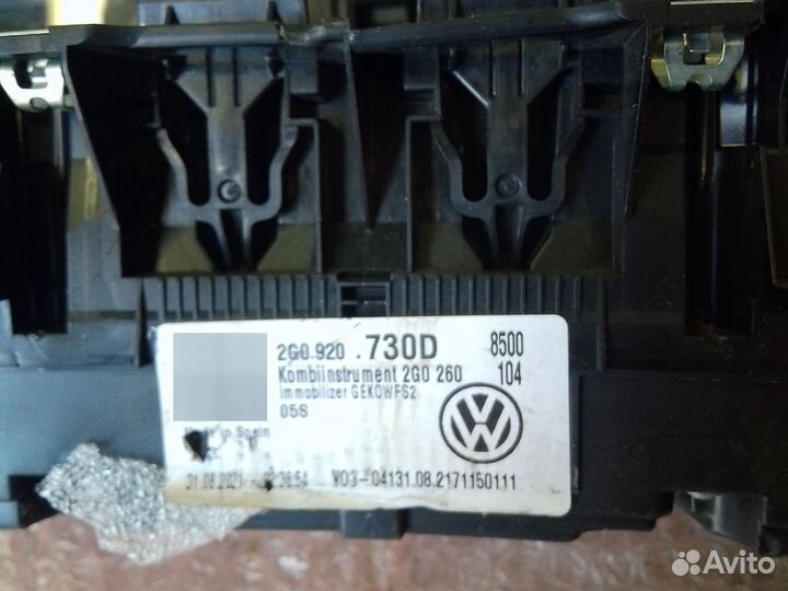 Панель приборов VW Polo 6 2G0920730D