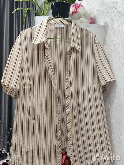 Рубашка унисекс оверсайз полосатая