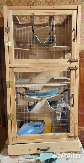 Клетка для шиншиллы (130*65*66 см) и аксессуары