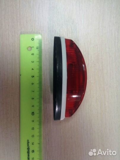 Фонарь габаритный прицепа гф2К красный, с лампой