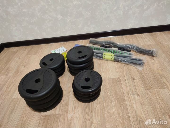 Гантели 20 кг + две штанги