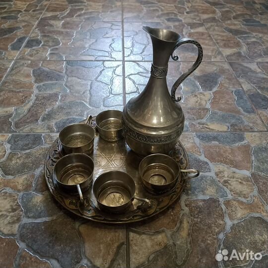 Набор Графин + поднос + подстаканники