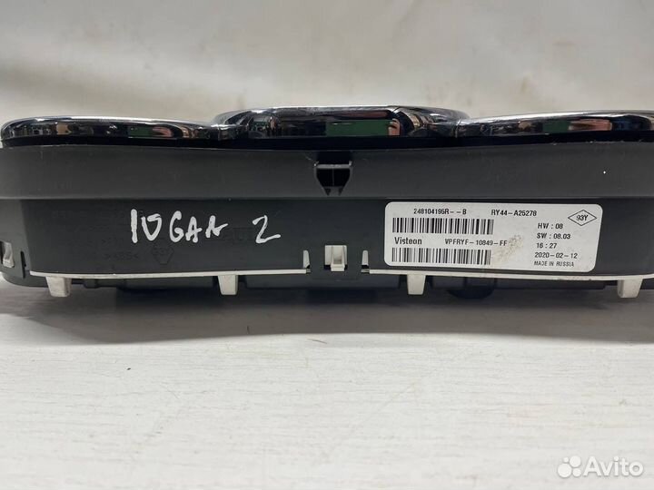 Приборная панель Renault Logan 2 2020 Логан